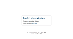 Desktop Screenshot of lucklaboratories.com